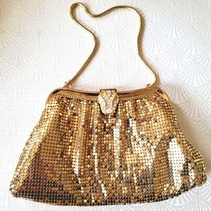 Gold vintage evening purse Whiting and Davis